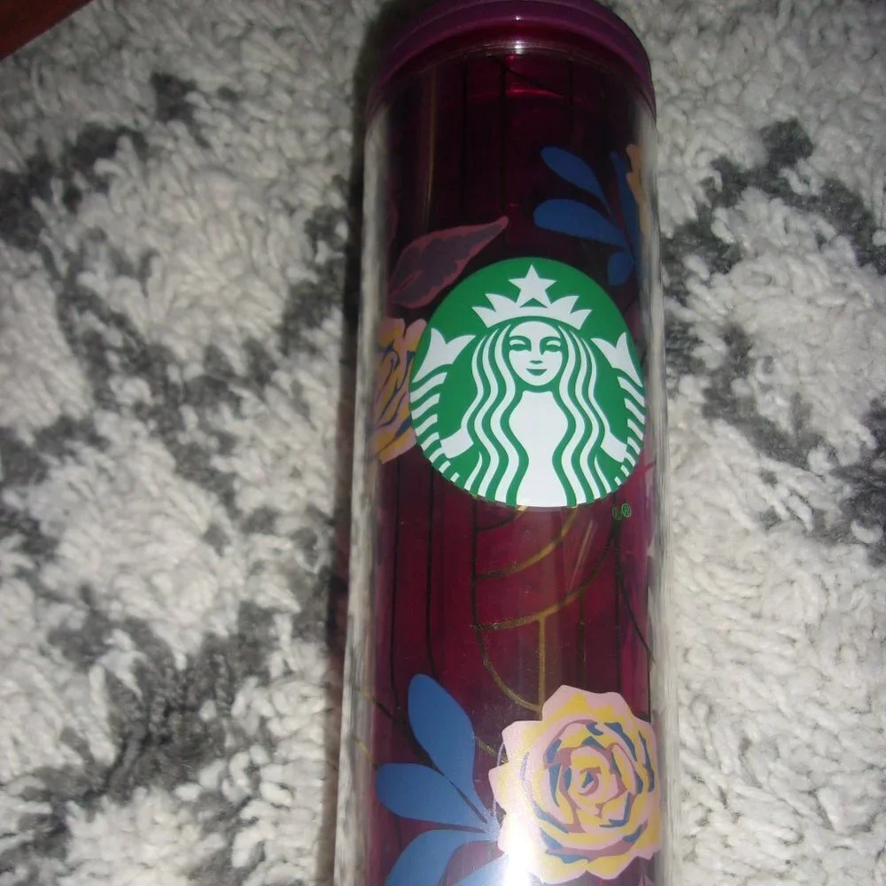 Starbucks Roses Tumbler 16 oz Used
